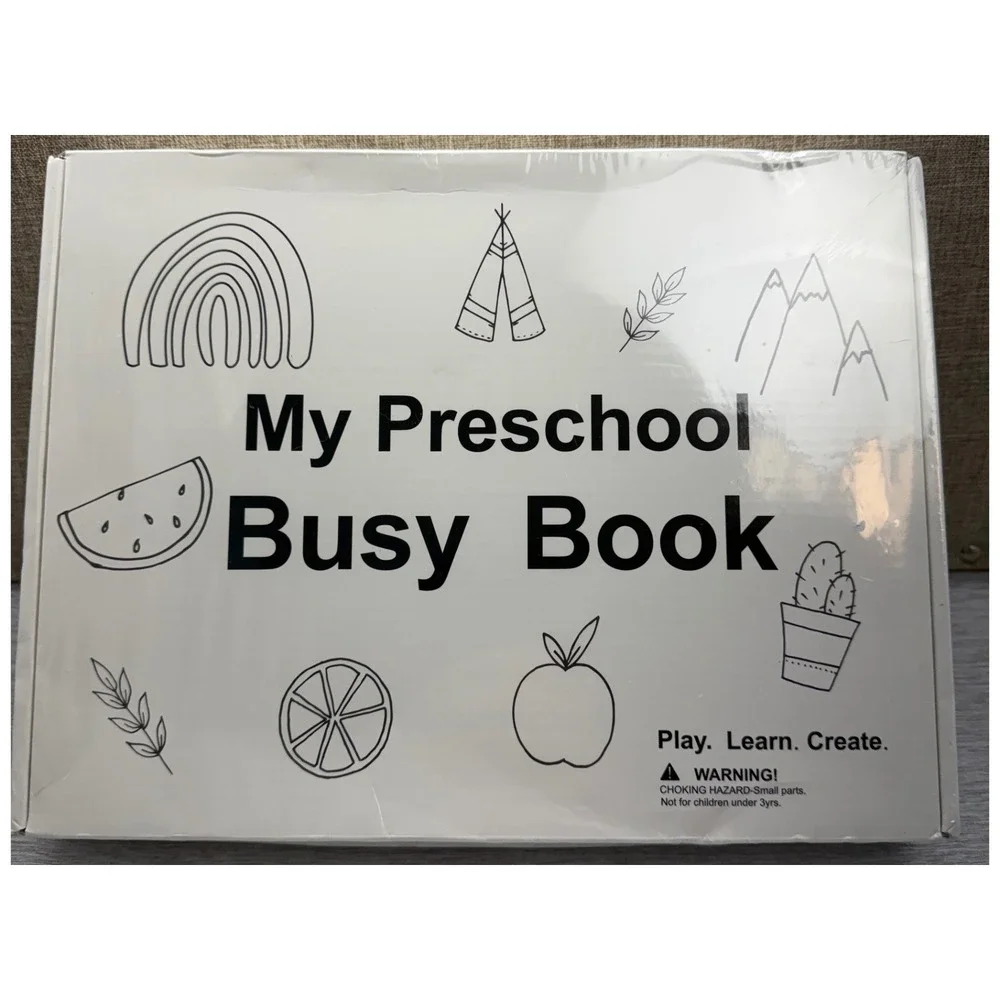 HAN-MM Montessori Preschool Busy Book Kids Learning Toy‎ Colors Shapes Alphabet